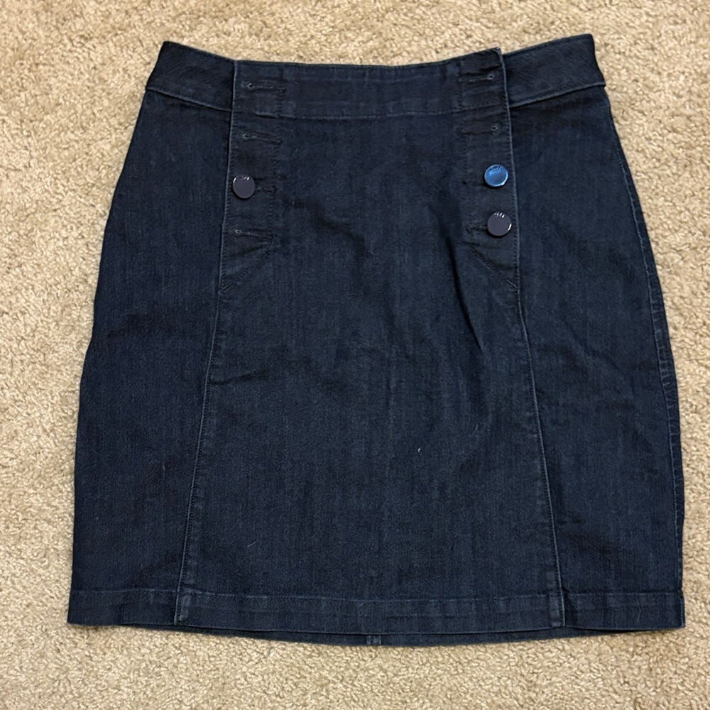 LOFT Dark Denim Skirt